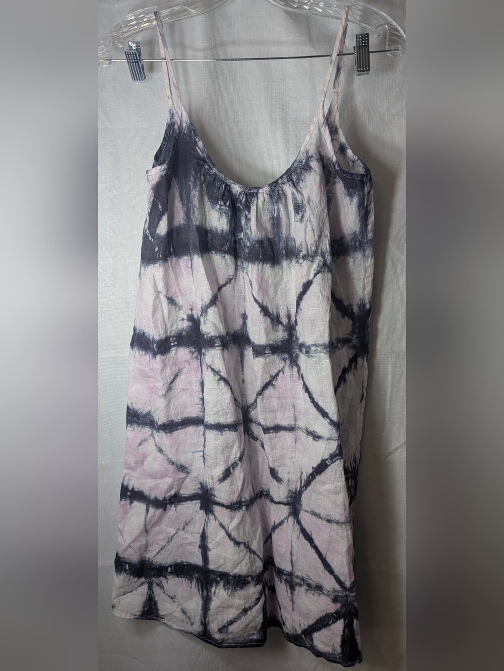 J. Crew Tie-Dye Sleeveless Dress in Dark Purple and Light Pink